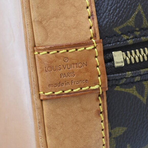 LOUIS VUITTON LV Logo Alma Hand Bag Monogram Leather Brown France M51130 88EF094 - Picture 15 of 16